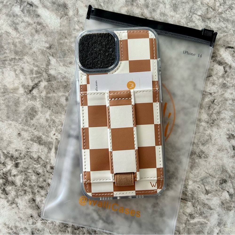 Walli iPhone 14 Case Chestnut Checks Phone Case